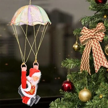 

Christmas Home Ceiling Decorations Parachute Santa Claus Smowman New Year Hanging Pendant Christmas Decoration Supplies