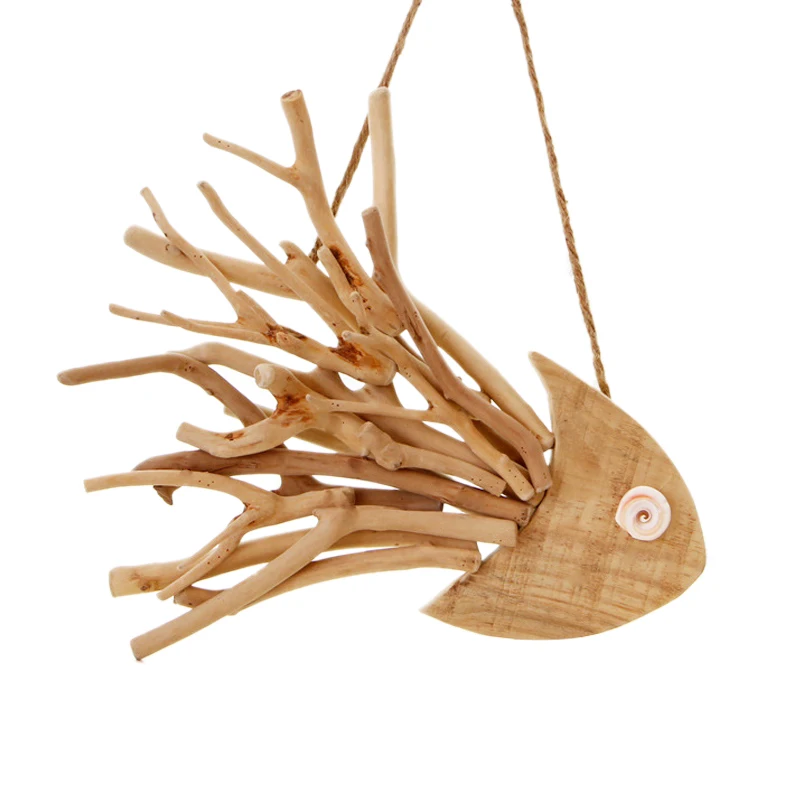 

Mediterranean Style Wall Hanging Decoration Nordic Home Decoration Fishbone Shape Pendant Hanging Decoration