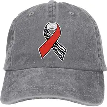 Tsdfczbra, Бейсболка унисекс с лентой, хлопковая джинсовая Регулируемая охотничья Кепка для мужчин и женщин