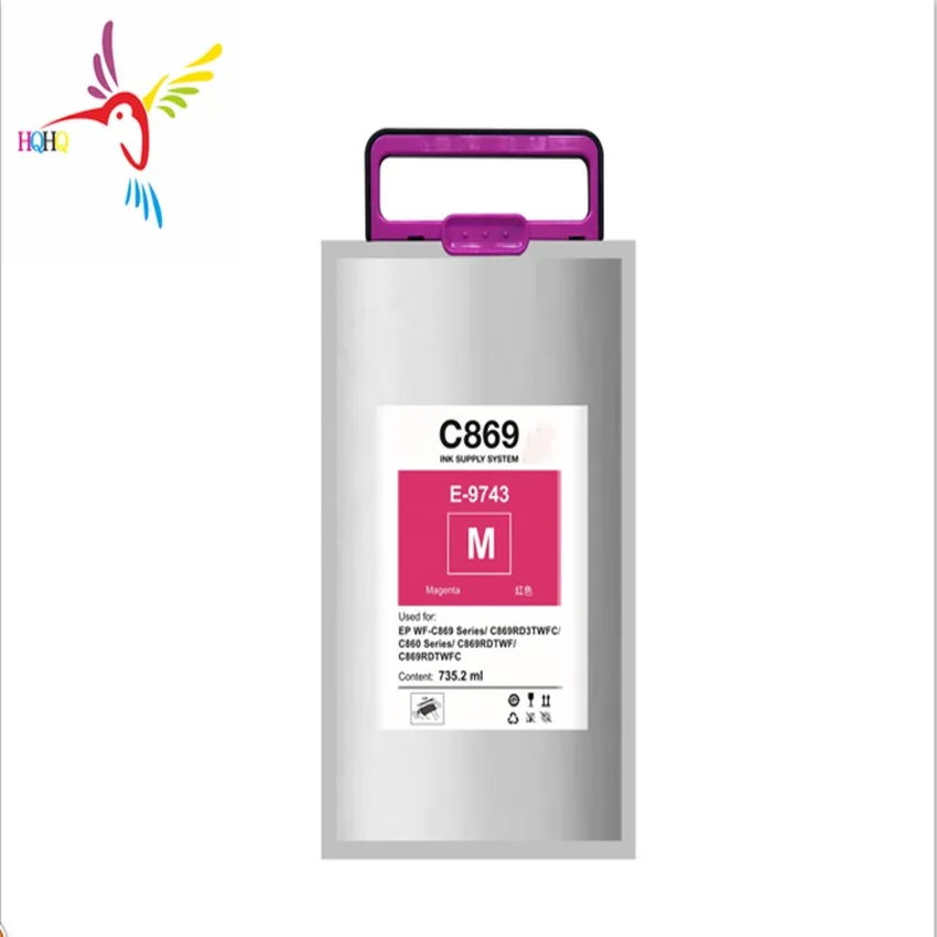 Magenta 4 упаковки T9741-T9744 C869 совместимый чернильный пакет с чипами для Epson Workforce PRO WF-C869R Series C869RD3TWFC/C860 - Цвет: Magenta