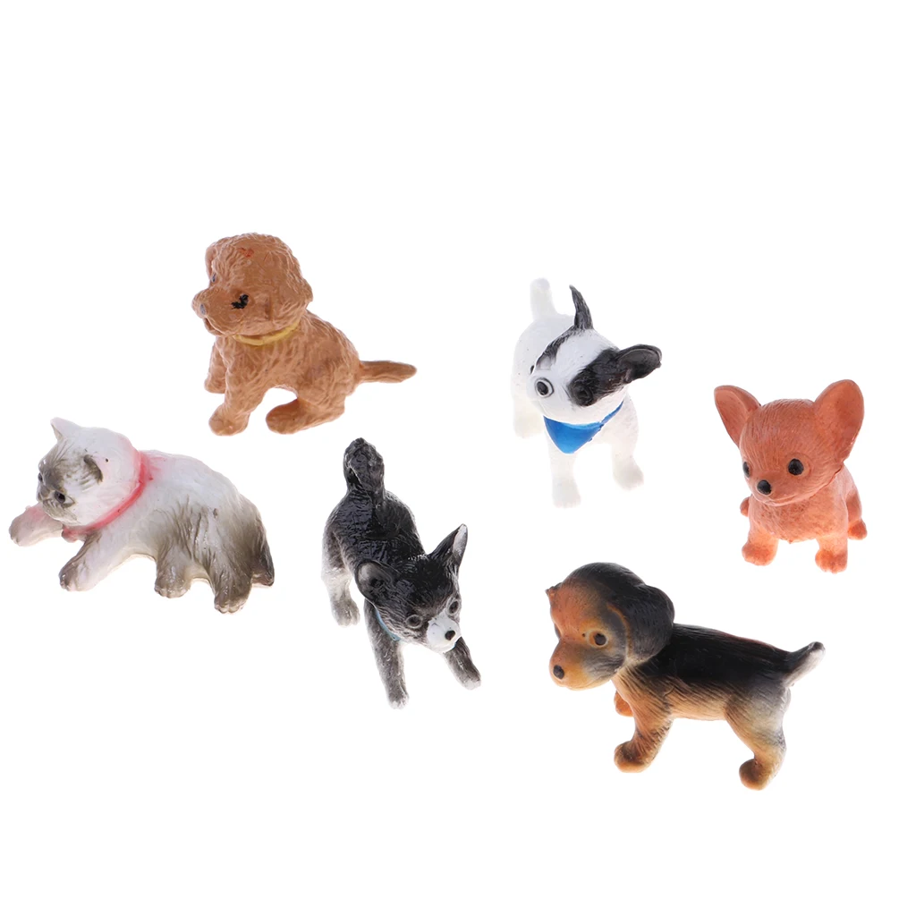 6 Pcs Resin Solid Transformation Animal Figures Toys for Kids Children Simulation Ornaments Model Toy Room Decoration Kids Gift