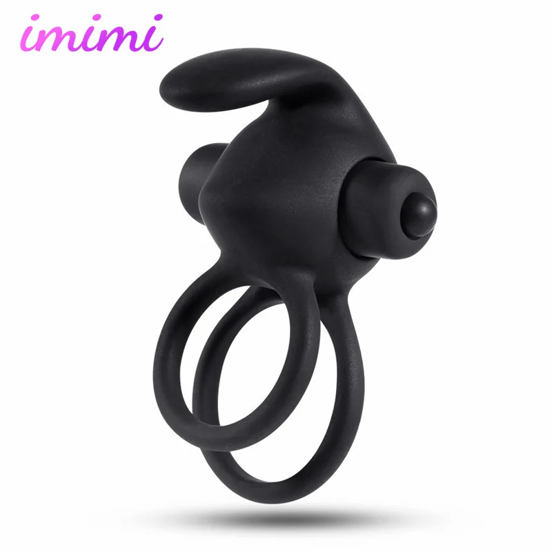 Double Rings Cock Vibrator Male Ring Delay Premature Ejaculation Penis Ball Loop Lock Prostate Massager Male Masturbator Sex Toy Double Rings Cock Vibrator Male Ring Delay Premature Ejaculation Penis Ball Loop Lock Prostate Massager Male Masturbator Sex Toy