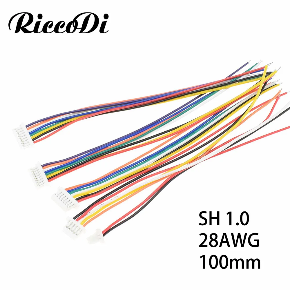 5 10 шт. коннекторы для кабелей SH 1 0 SH1.0 JST 2/3/4/5/6/7/8 Pin 100 мм|Соединители| |