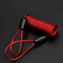 

1Pc 120cm Bike Spring Cable Lock Anti-Theft Rope Alarm Disc Lock Bicycle Security Reminder Motorcycle Theft Protection