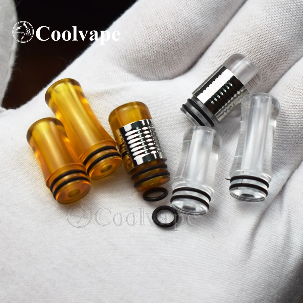 

2pcs superior polished 510 mtl drip tip for RTA RDA tanks mini yellow PEI ultem smooth mouthpiece vape tips ecig accessories