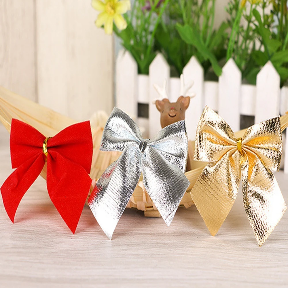 12 шт. бант Рождественская елка украшения Рождественские украшения для дома