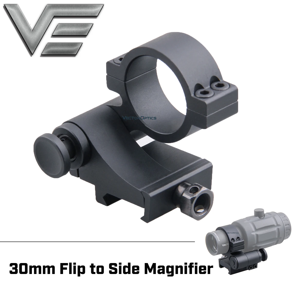 

Vector Optics 30mm Flip to Side Magnifier Mount Ring Scope Ring For 3x 4x 5x Magnifier Fit on 21mm Picatinny Rail