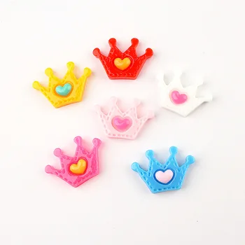 

6 pcs Cute Love crown resin refrigerator magnet sticker creative cartoon mini fridge magnet stickers toy for kids