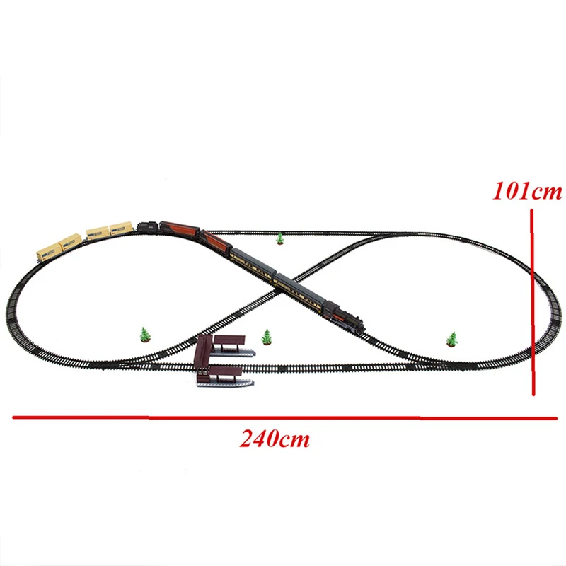 Имитация Электрический Железнодорожный поезд набор 2 stelyes локомотивы современный или поезд с паровозом с вагонами треков Лучший подарок игрушки для детей