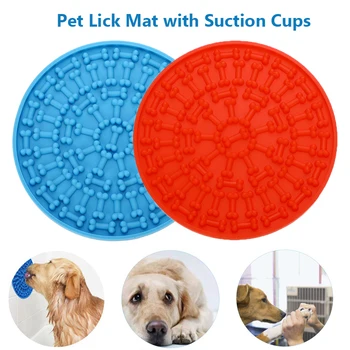 

Suction Cup Pet Licking Pad Dog Accessories Wall Mouted Silicone Pet Lick Mat Slow Food Training Feeding Pad Puppy Cat Non-slip