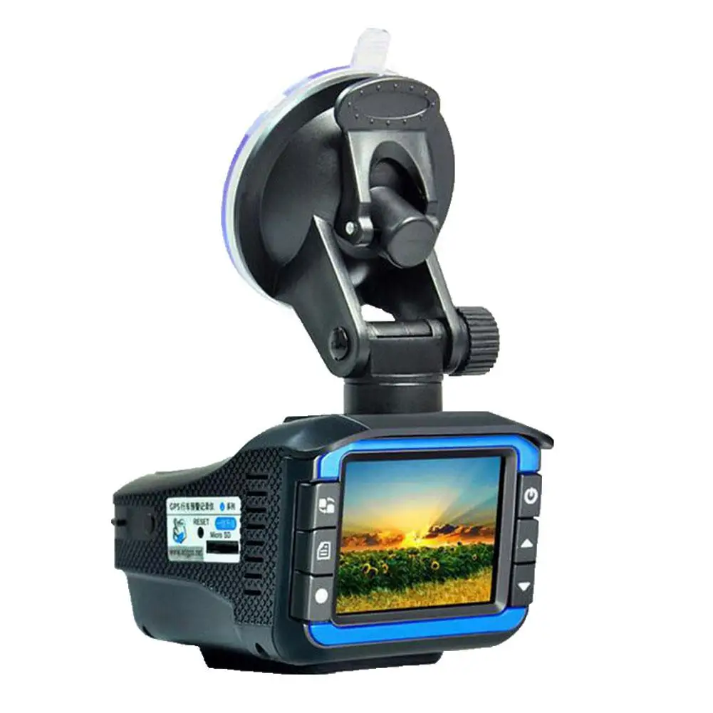  Auto GPS Russian3-in-1 2 Zoll 720P Auto DVR Kamera Radargeräte Detektor GPSVideo Recorder Dash Cam 