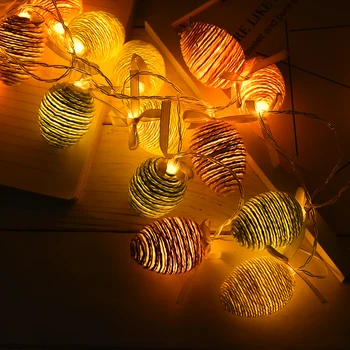 

String Light 10 Easter Eggs Fairy String Lamp Cabinet Light Indoor Outdoor Bedroom Bookcase Holiday Wedding Party Decoration