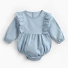 Melario Baby Girl Rompers Solid Color Long Sleeve Baby Clothing Jumpsuits Cotton Linen Newborn Baby Girl Clothes ► Photo 3/6