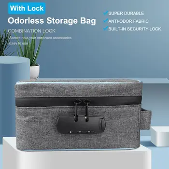 

Smell Proof Storage Bag with Combination Lock 5 layers Activated Carbon Waterproof Odor Proof Stash Storage Case for Home Travel