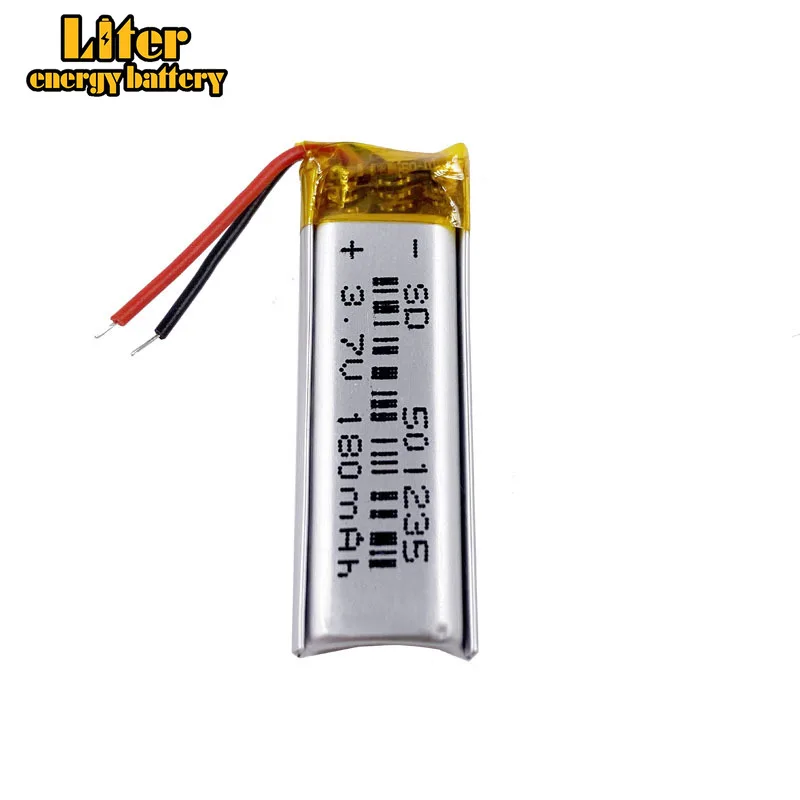 Polymer lithium battery 3.7 V 180mAh 501235 can be CE FCC ROHS MSDS quality certification