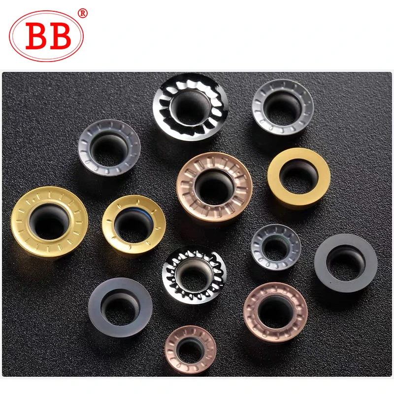 Turning Carbide Inserts BB Carbide Insert RPMT 1204 10T3 RDMT RPMW1003 R5 R6 CNC Machine Indexable Milling Plate Blade Roundness Turning Tool Cermet PCD