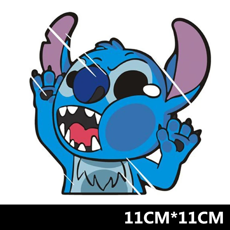 Dawasaru Stitch Cartoon Car Stickers Lovely Cute Funny Creative Decals Weird Custom Car Stickers,11cm*11cm