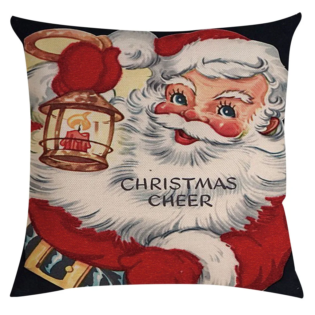 Счастливого Рождества наволочка Санта подушка в форме Санта-Клауса Чехол Наволочка s наволочка диванная подушка для сиденья в автомобиль Чехол 45x45 см домашний декор