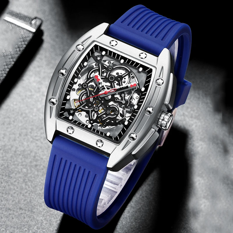 AILANG Gréngt Gummiband Automatesch Mechanesch Luxus Männer Waasserdicht Casual Militär Sport Auer_voghion.com