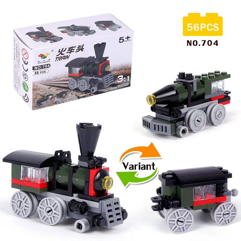 Original Mini Transportation Assembled Models Blocks Car Compatible small building block City Police Plane Bricks Toys Kid Gift