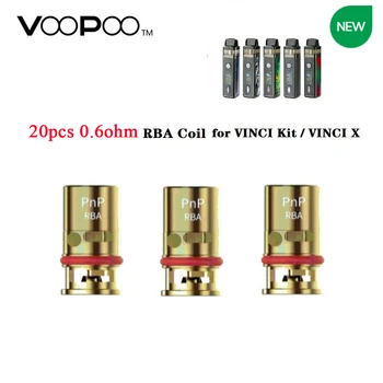 

20pcs Original VOOPOO PnP RBA Coil for Vinci /VINCI R / VINCI X Mod Kit Pod System Kit & 0.6ohm RBA Coil Head for VINCI Vape Kit