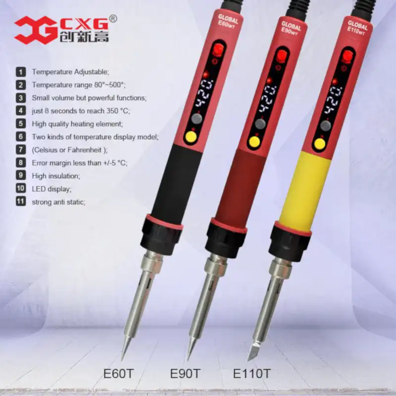 60W Professional Digital LCD Display Electric Soldering Iron Temperature Welding