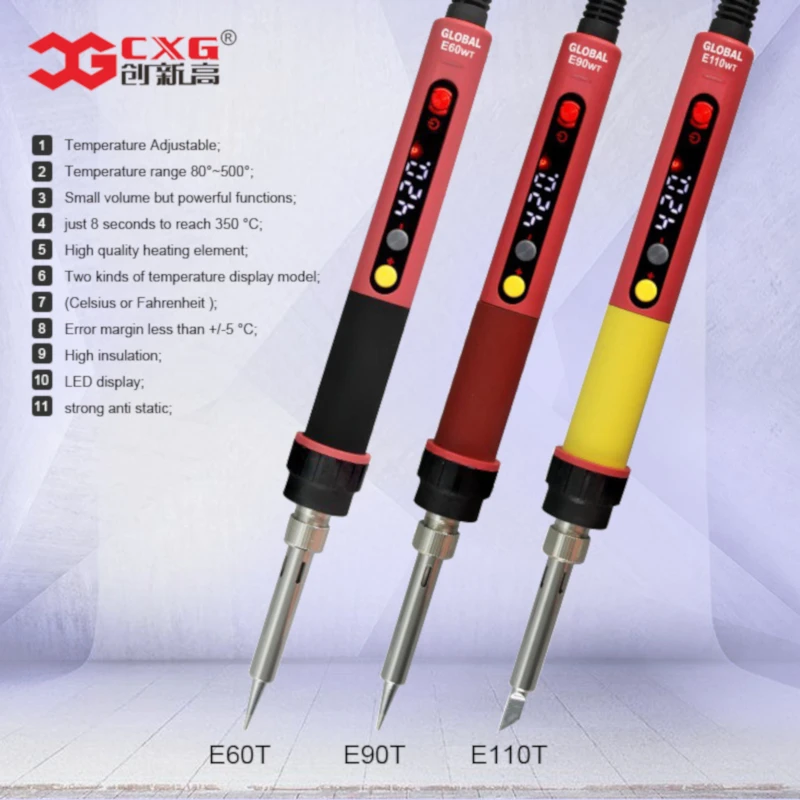 Светодиодный паяльник CXG E60WT/E90WT/E110WT профессиональный Электрический с