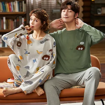 

Men's and Women's Couples Thin Homewear Pajamas