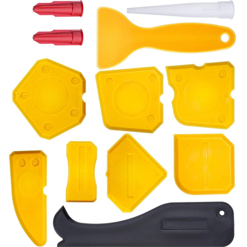 12x Home Silicone Sealant Spreader Spatula Scraper Cement Caulk Removal
