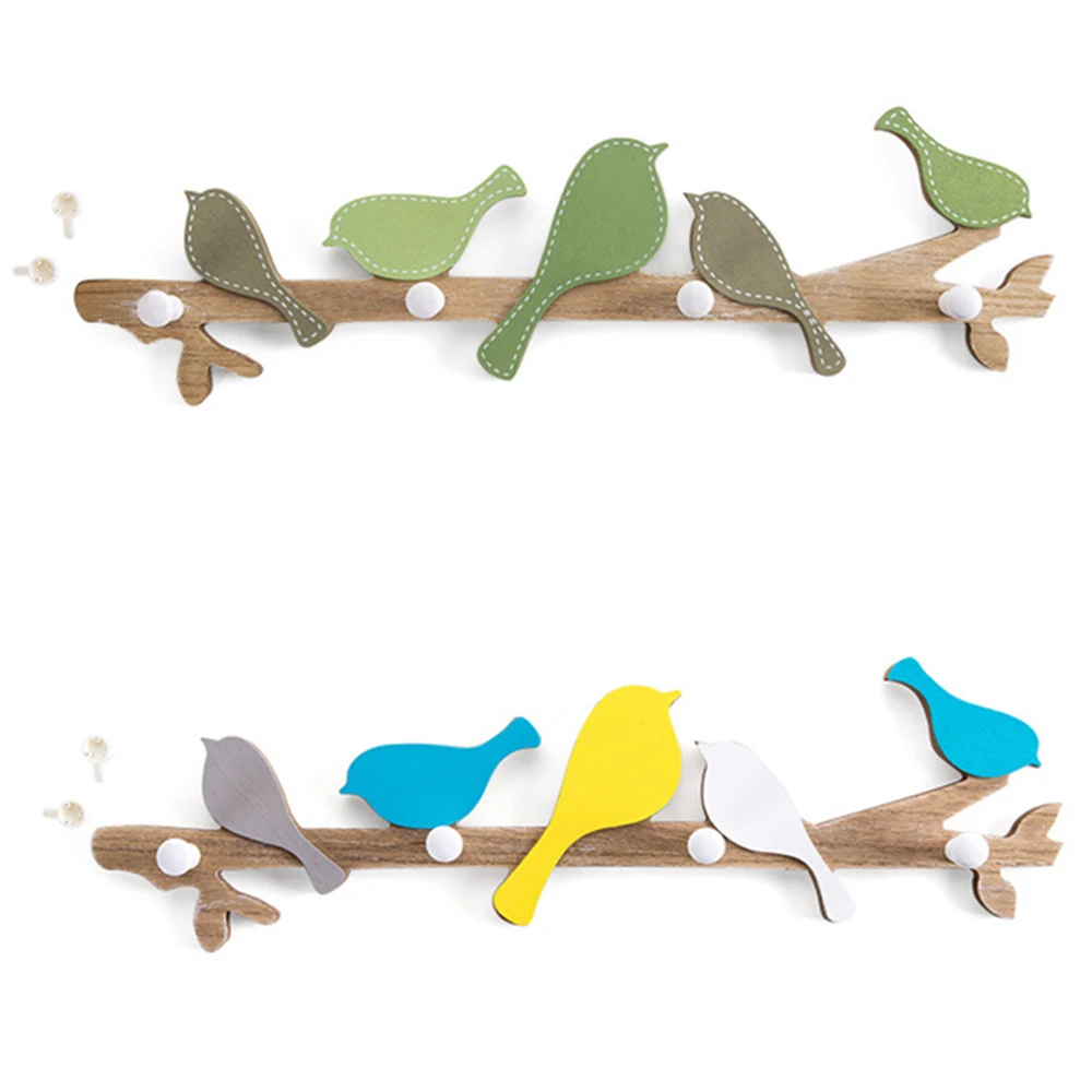 Европейский нордический 3D крючок в виде птицы Сделай Сам простая настенная вешалка для пальто для гостиной спальни настенный крючок с каркасом для ключей украшение дома