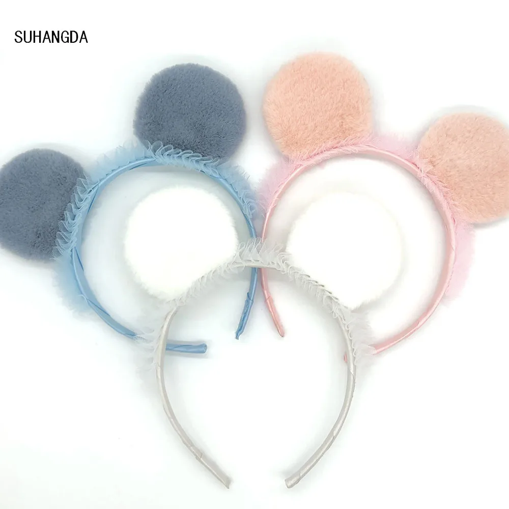 

Girls Cartoon plush Mouse Bear Ear Hairband Cat Ears Headbands Kids Hair Bands Rabbit Bear Ear Hair Accessories for Women