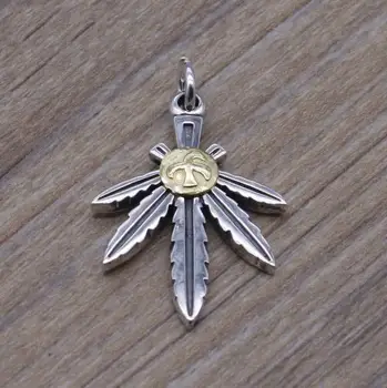

Men Accessories Thai Silver Diy Pendant Sterling Silver Jewelry Feather Necklace Pendant Wholesale