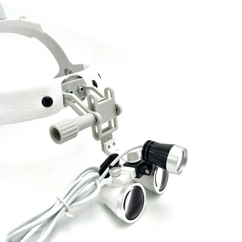  Dentist Dental Surgical Loupe Magnifier Adjustable Binocular Magnifier Loupe with LED Light Medical - 4000332845983