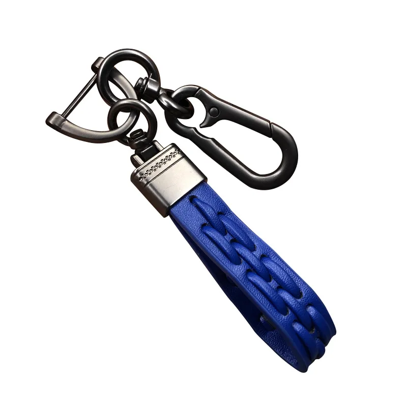 Luxury Keyring Auto Key Chains Rings Holder Braided Rope Men PU Leather Car Keychain Durable Vintage High Quality Fashion Gift | Украшения