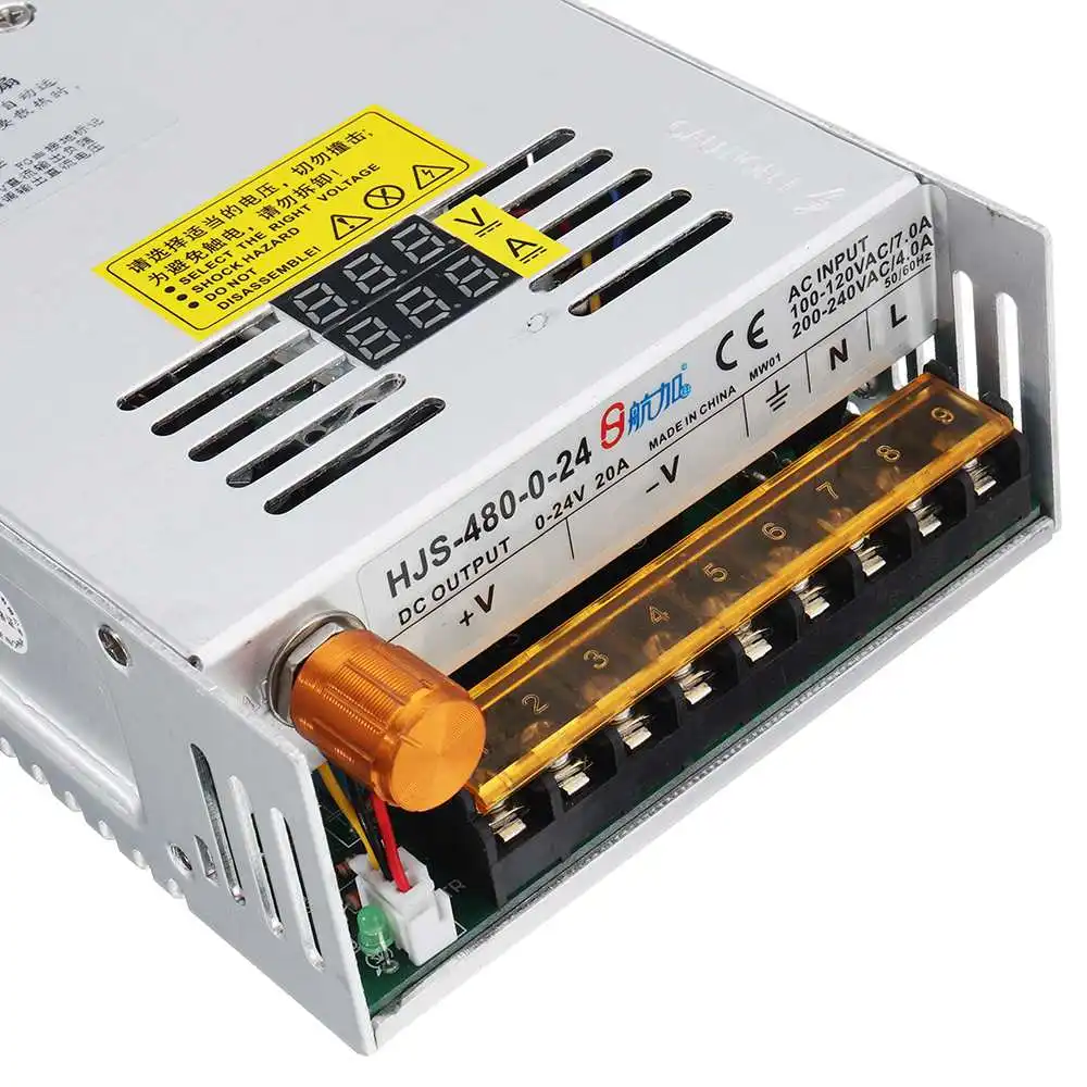 Переключение Питание трансформатор переменного тока 110/220V DC/DC 0-12/24/36/48V 480W с двойным ЖК-дисплей цифровой Дисплей Smart защиты адаптер