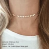 eManco Gold stainless steel choker necklace women korean aesthetic necklaces for women best friend necklace jewelry ► Photo 2/6