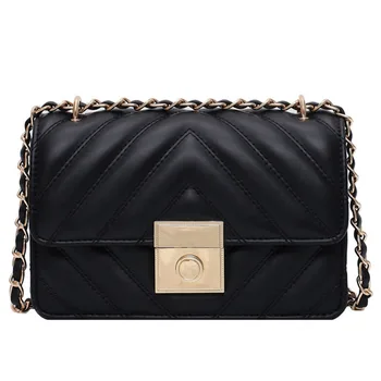 

2020 Fashion Women's Handbags Strap Flap Solid New PU Letter Chains Ladies Wild Crossbody Bags Casual Shoulder Bags Female Totes