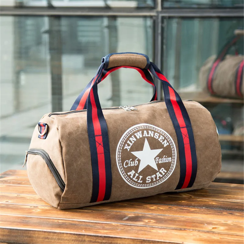 Sports Gym Bags Men Fitness Football Women Yoga Canvas Handbag Portable Cylinder Shoulder Outdoor Bagpack 030303