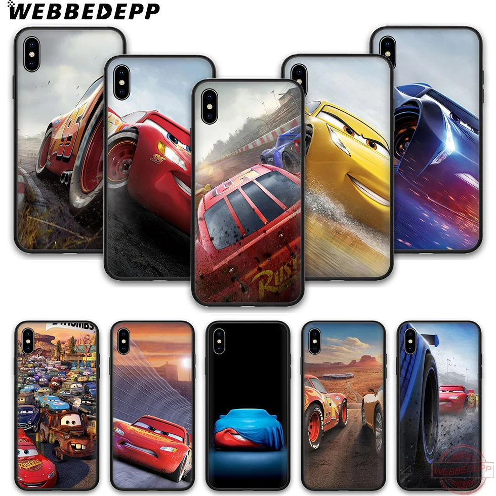 WEBBEDEPP Lightning mcqueen Мягкий силиконовый чехол для телефона iPhone 5 6 7 8 Plus X XS XR Max.11 11peo 11proMax