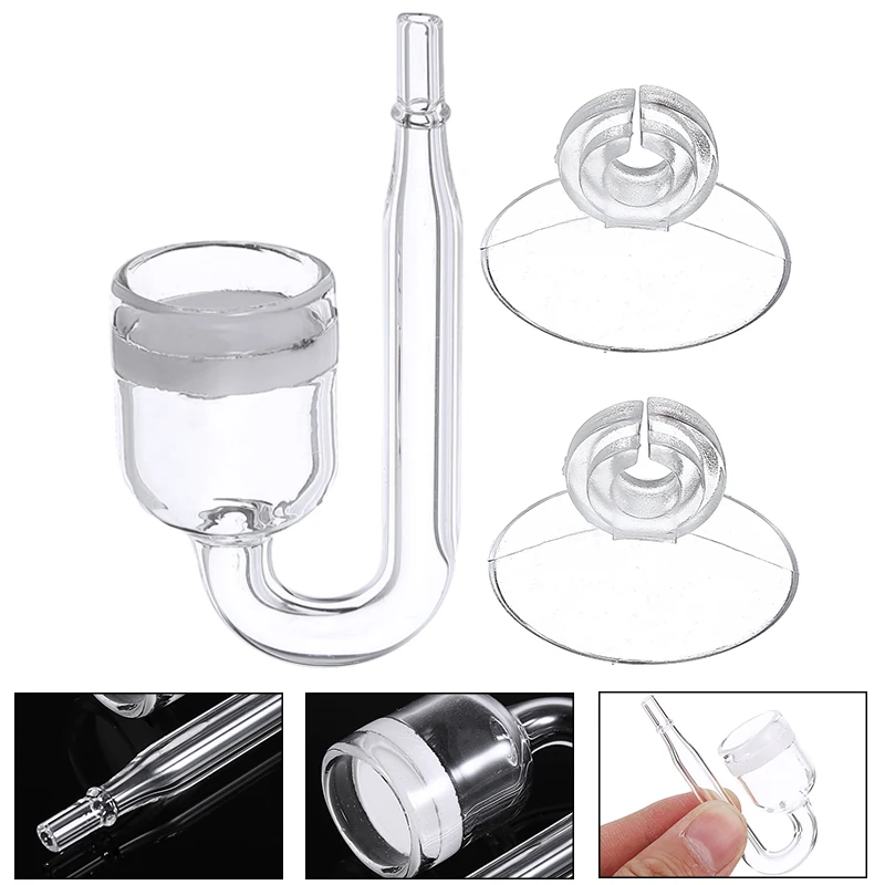 Difusor de CO2 para pecera, con disco de cerámica, ventosas de succión para pecera, 1 ud., 2 uds.