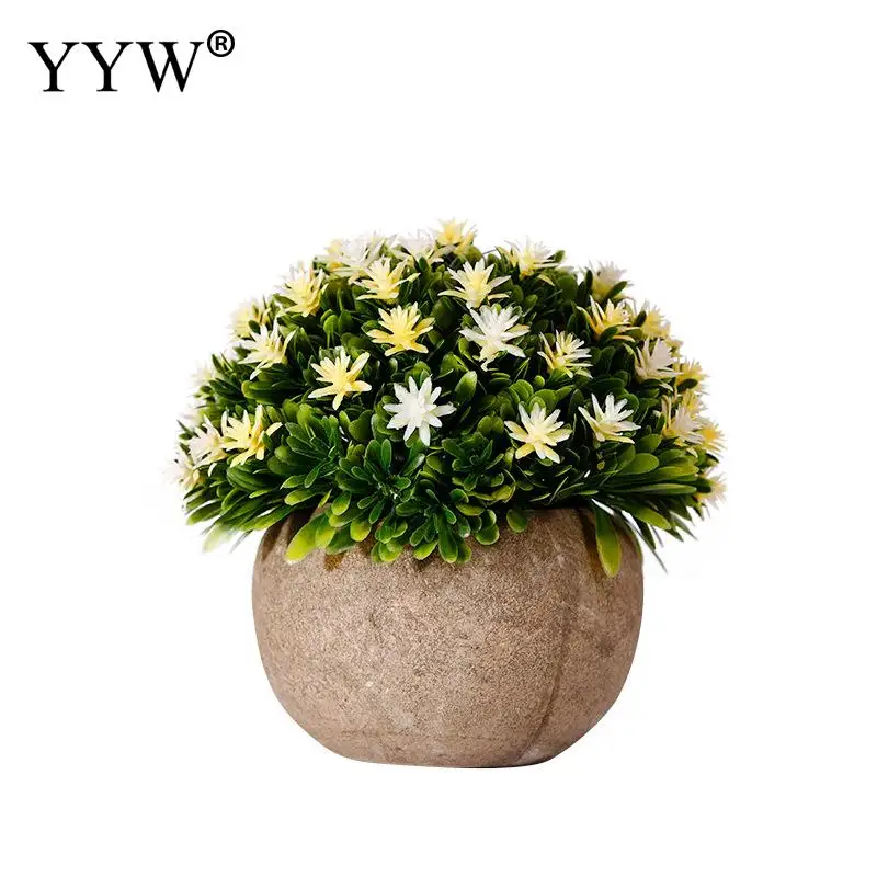 Artificial Plants Flower Bonsai Small Tree Pot Plants Fake Flowers Potted Ornaments For Home Decoration Hotel Garden Table Decor