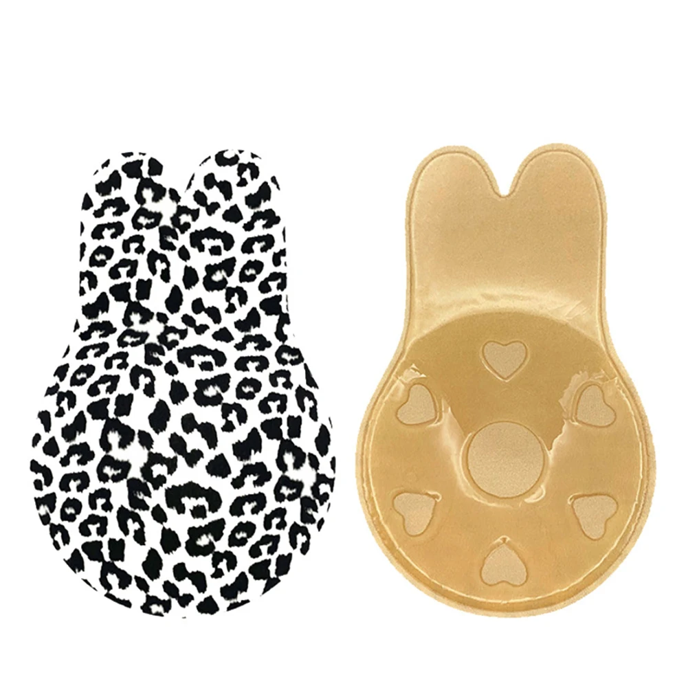 1 Пара Leopard лепестки усилитель силиконовая наклейка на грудь эргономичная грудь лифтинг ниппель крышка Клубная одежда с кроличьими ушами невидимая