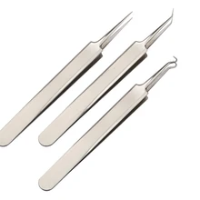 1 шт. Пинцет для удаления угрей щипцы для наращивания ресниц антикислотные стальные иглы Пинцет для удаления акне уход за лицом изогнутый инструмент для ногтей