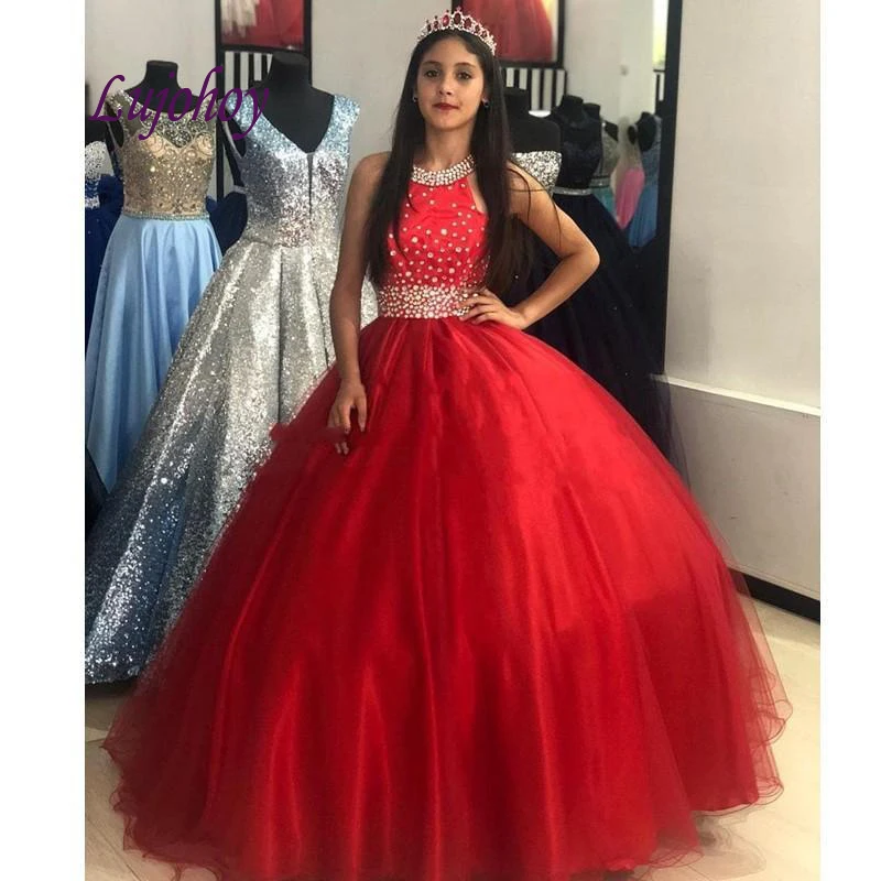 Red Luxury Quinceanera Dresses Ball 