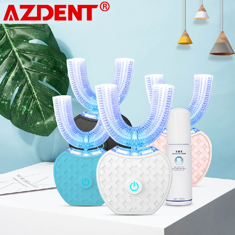 AZDENT3D синий светильник ультразвуковой U Тип Электрический Зубная щётка USB