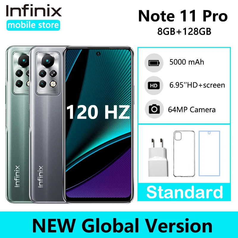 Смартфон Infinix Note 11 Pro 8 + 128 ГБ 6 95 '' Helio G96 120 Гц 64 мп 5000 дюйма | Мобильные телефоны и