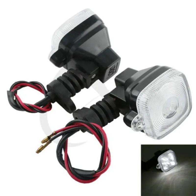 Universal Motorcycle Mini Blinker Square Clear Lens Turn Signal Light For Kawasaki |