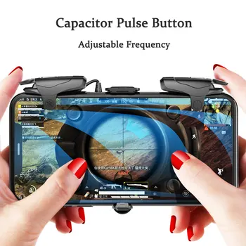 

PUBG Controller Game Handle Trigger Third Gear L1R1 Capacitance Pulse Button Joystick Gamepad Support iOS Iphone Android Phone