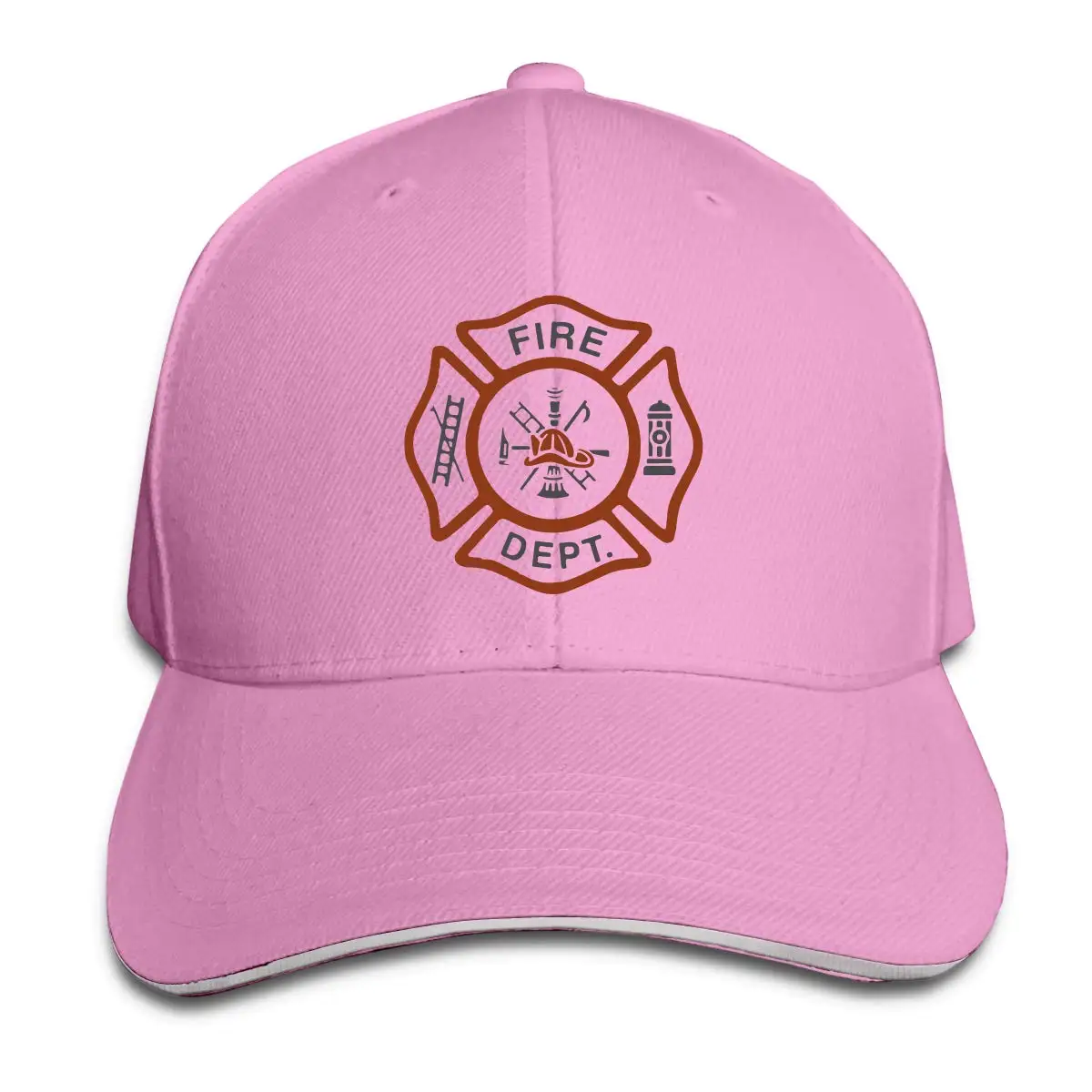 Унисекс красный пожарный отдел значок Мода Бейсболка с козырьком кепки для путешествий/спорта