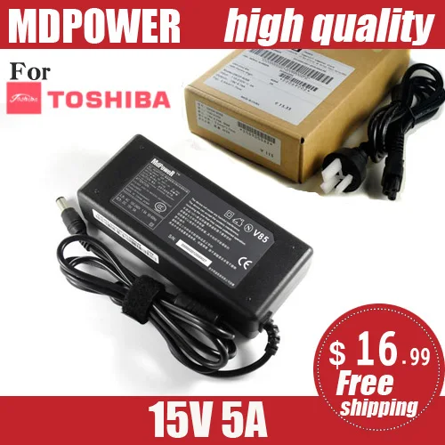 15V 5A 75 Вт для Toshiba 6 3*3 0 мм спутниковый A10 M10 A2 A9 M2 M5 M9 A600 M500 R500 M400 J4 обеспечение